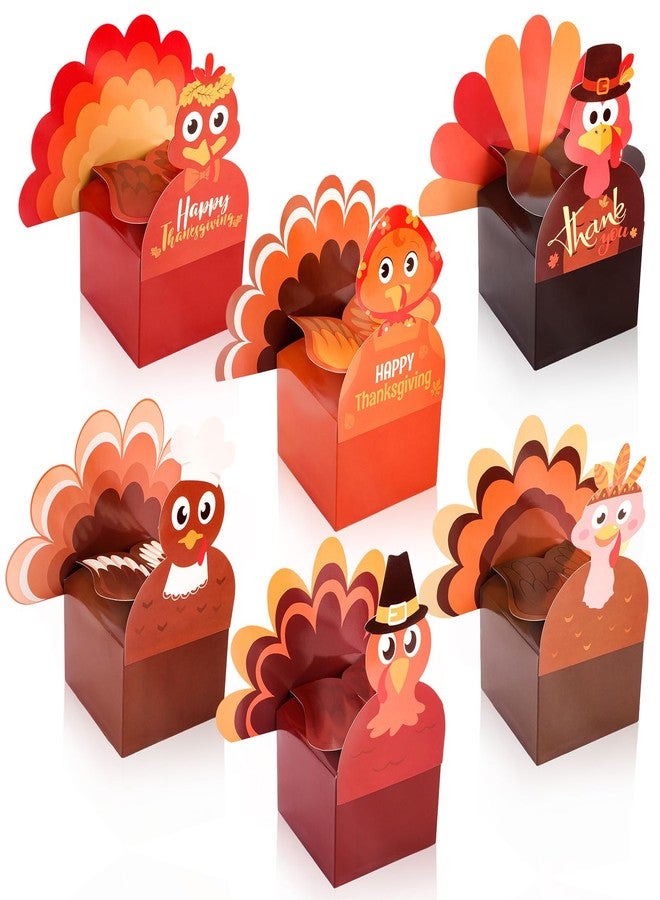 HOWAF 12 Pcs Thanksgiving 3D Turkey Candy Boxes Happy Thanksgiving Party Decoration Gift Boxes Funny Thankful Turkey Treat Boxes Goodie Boxes for Thanksgiving Day Party Decor Supplies Table Centerpiece - Image 1